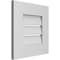 Ekena Millwork Vertical Surface Mount PVC Gable Vent: Functional, w/ 3-1/2"W x 1"P Standard Frame, 16"W x 16"H GVPVE16X1601SF - alternate 2